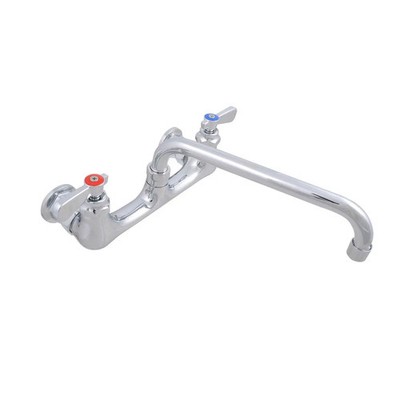 BK Resources BKF-8-G OptiFlow Heavy Duty Splash Mount Faucet w/ 8'' Swing Spout