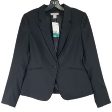 H M Single Breasted Blazer Women S Black Professional Office Wear Tailored