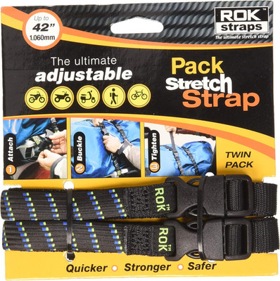 ROK305 Rok Straps Verstellbare Riemen MD, 16 Mm, Schwarz + Blau/Grün, ROK305