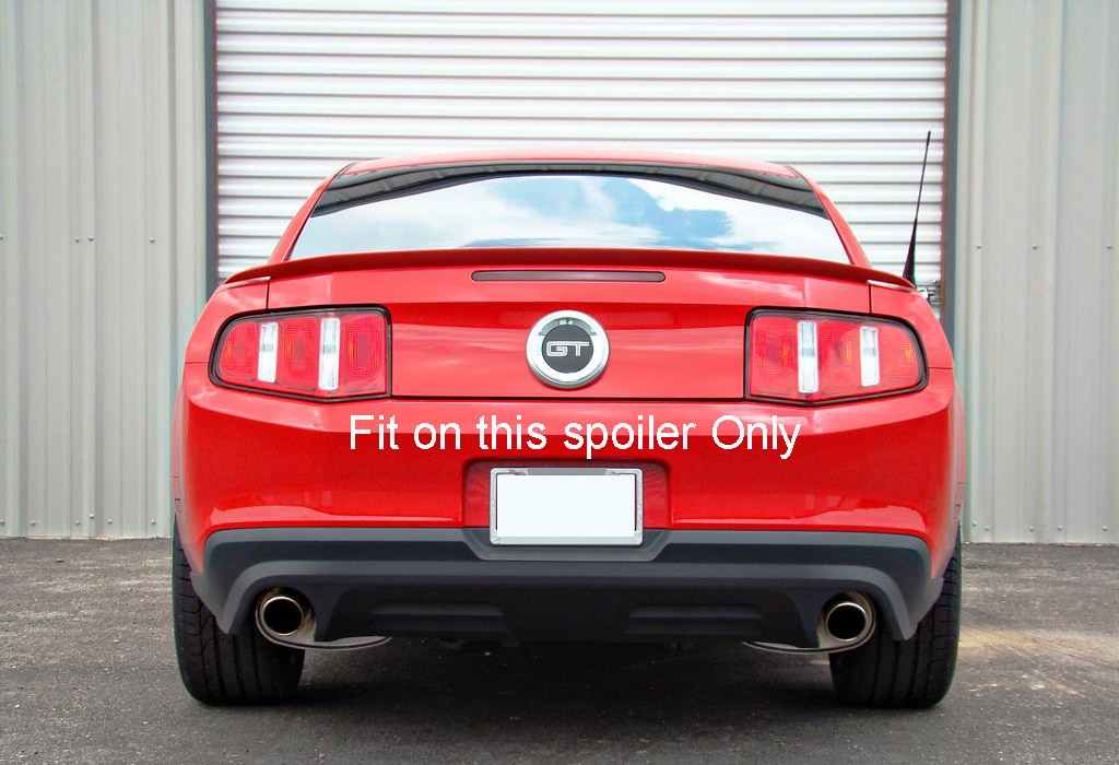 Fit 10-14 Ford GT Mustang 2 Pcs Black Decklid Gurney Flap Spoiler Wickerbill 