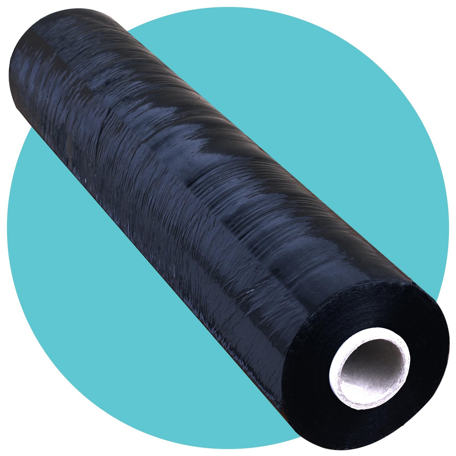Triplast Pallet Stretch Shrink Wrap Roll (400mm x 250m) - 400mm x 250m, Black