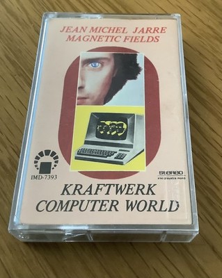 RARE JEAN MICHEL JARRE MAGNETIC FIELDS / KRAFTWERK COMPUTER WORLD CASSETTE TAPE