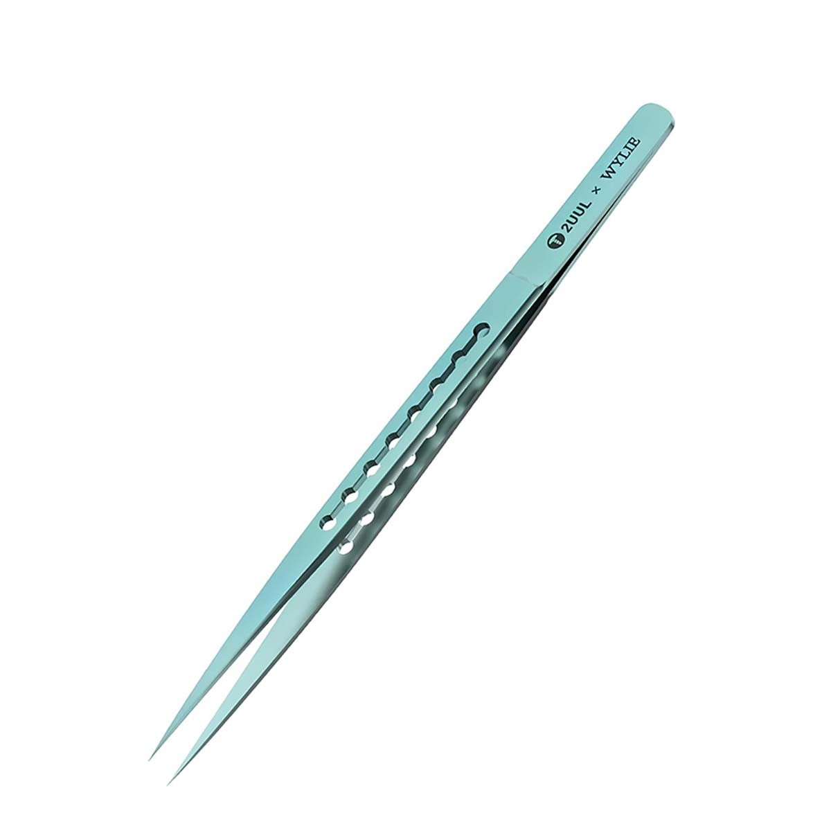 Pince 2UUL Ti11 droite antistatique noire en alliage de titane amagnétique pour micro-soudure