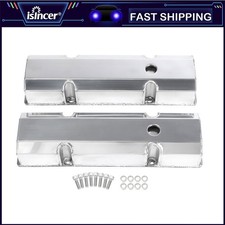 For Chevy Valve Covers Fabricated Aluminum Tall Small Block Sbc 327 Valve Covers