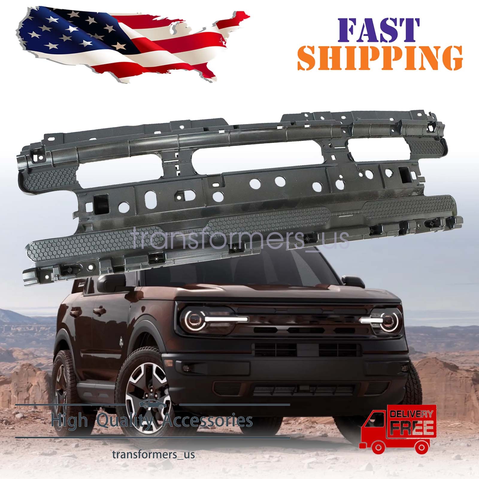 Grille Rein Forcement For 2021-2023 Ford Bronco Sport M1PZ8A200AA FO1207134