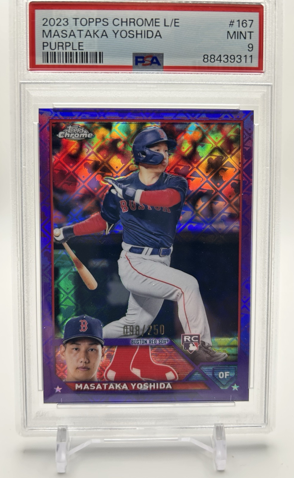 2023 Topps Chrome - Purple Refractor #167 Masataka Yoshida /250 (RC) RED SOX