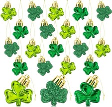 36pcs St Patrick's Day Mini Shamrock Ornaments for Small Tree Decorations Goo...