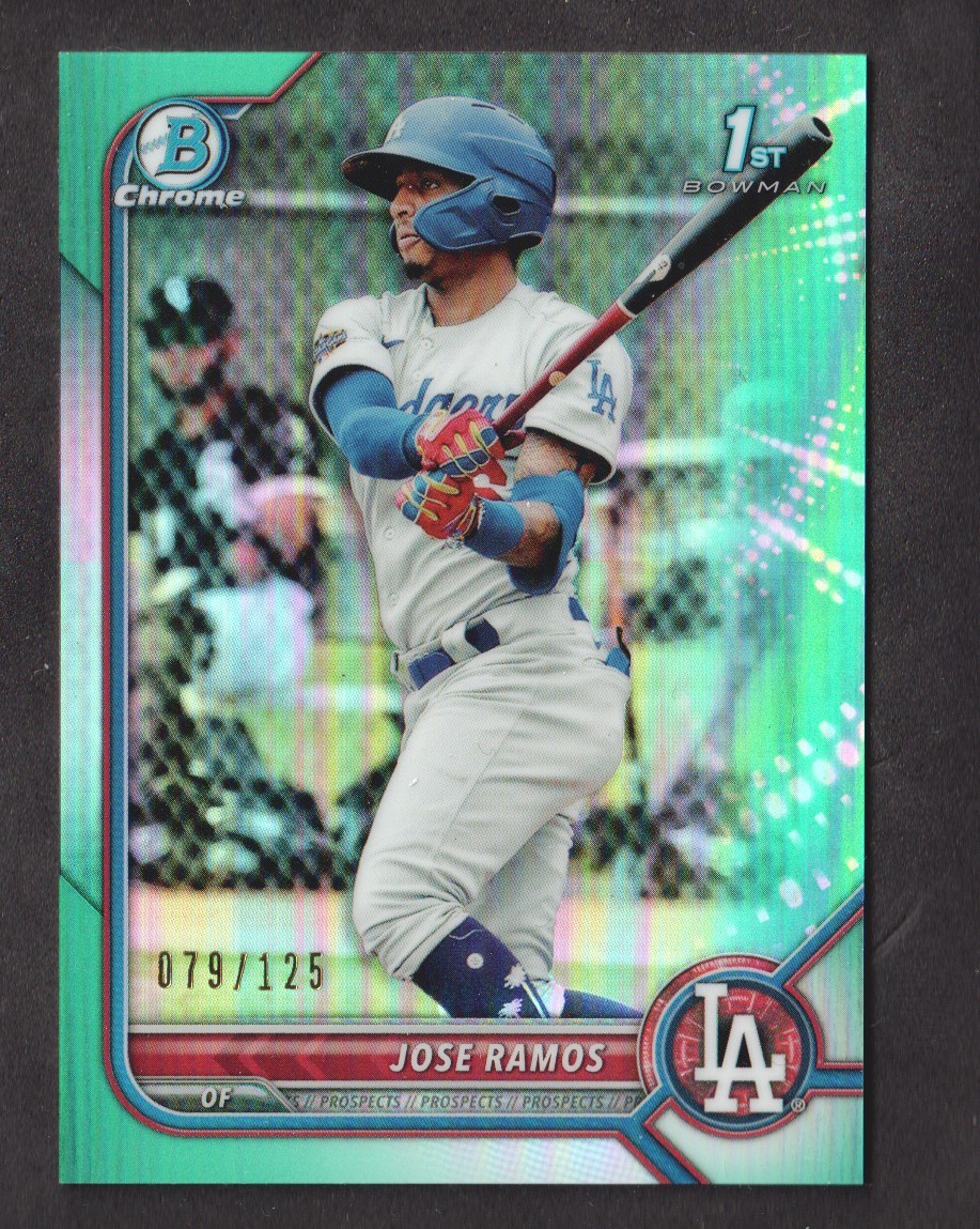 2022 Bowman Chrome Prospects Baseball Aqua #BCP129 Jose Ramos /125