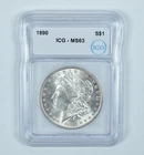 1890 Morgan Silver Dollar MS63 ICG *7166