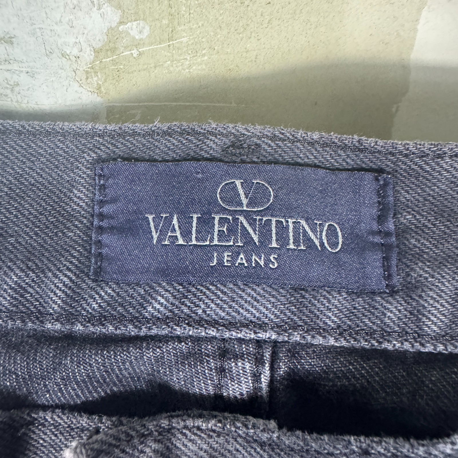 Valentino Men's Straight Jeans Black Denim Dark Wash Zip Fly 5-Pocket Size 36