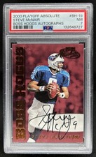 2000 Playoff Absolute Steve McNair Boss Hogg Auto #BH-19 Titans PSA 7