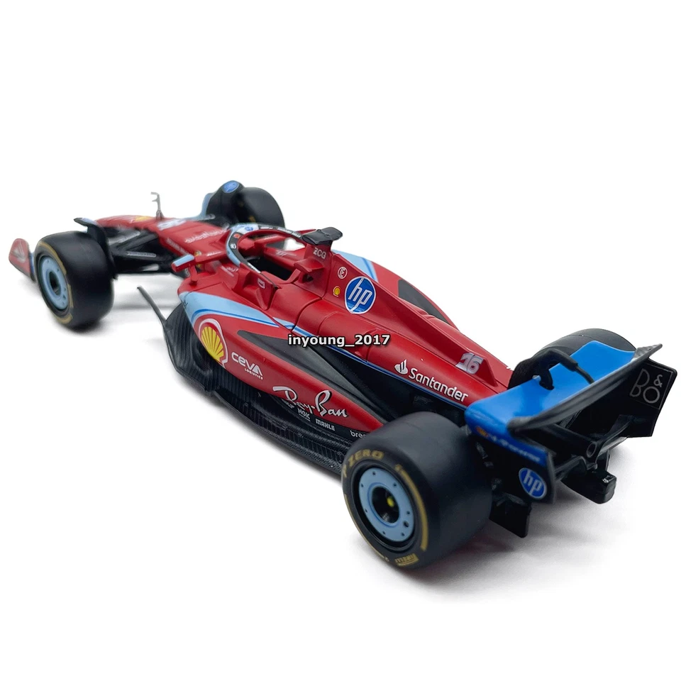 1/43 2024 Ferrari SF-24 Model Car Diecast Vehicle F1 Miami GP Charles Leclerc 16 - Image 4 of 4
