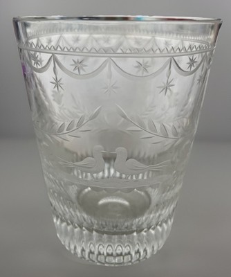 Kristallglas William Yeoward Grace liebevolle Tasse/Vase 5,25'' geätzt UVP 725 £