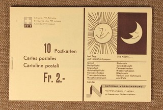 Switzerland complete booklet of 10 postal cards unused