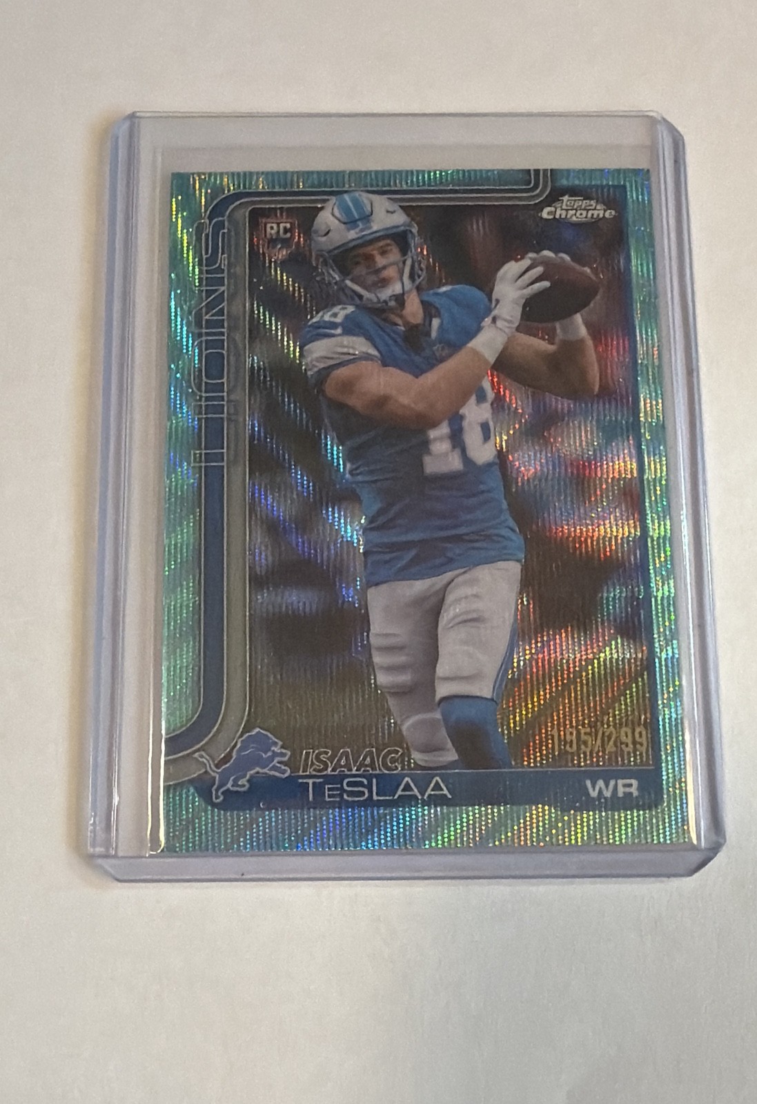 2025 Topps Chrome - Rookies Isaac TeSlaa #320 Aqua Wave Refractor /199 (RC)