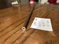 1/4" OD x 1/8" ID x 12" long, 1/16" wall,  Brass Tube