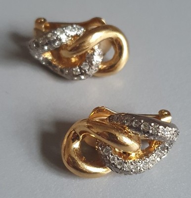 Vogue Bijoux Ohrclips Vintage Modeschmuck ca. 70er Jahre 