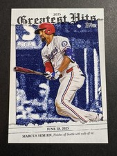 2026 Topps Series 1 Marcus Semien #GH-22 2025 Greatest Hits Texas Rangers