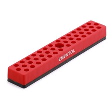 EMENTOL Porta Punte Magnetico 1/4" - Rosso, 43PCS Foro, Porta Bit Esagonale, Rosso 