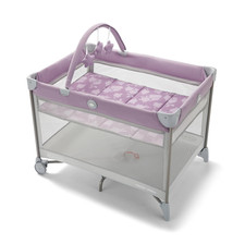 Graco Pack 'n Play On the Go Zip Playard w/ Bassinet Portable Crib Lilac Mod