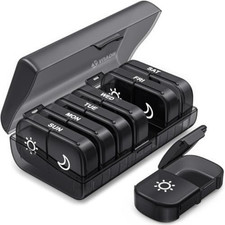 Weekly Pill Box Organizer 7 Day Medicine Storage Case 2 Times a Day Daily AM PM