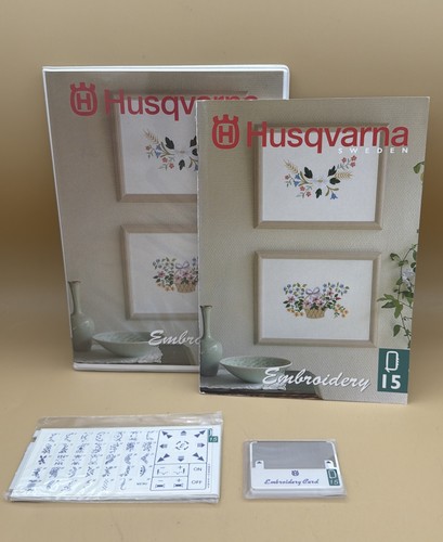 Husqvarna Viking #15 Embroidery Card 34 Designs Complete Flowers