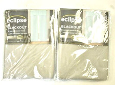 Eclipse Kendall Thermaback Blackout Curtain Panel Grey 42" x 95" 2 Pack