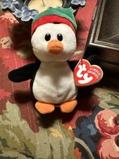 TY Jingle Beanies Collection 2008 Ornament Holiday Penguin Snowbound