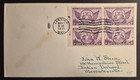 1935 First Day Of Issue Block Of 4 US Scott 775 Michigan Centenary FDC Cover — photo 1
