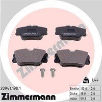 Bremsbelagsatz Scheibenbremse Zimmermann 20941.190.1 FüR Mercedes W124 W201 190