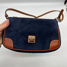 Dooney & Bourke Suede Slim Crossbody Bags Navy 