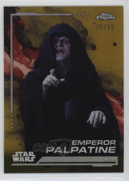 2024 Topps Chrome Star Wars Gold Refractor 26/50 Emperor Palpatine #131 0b5f