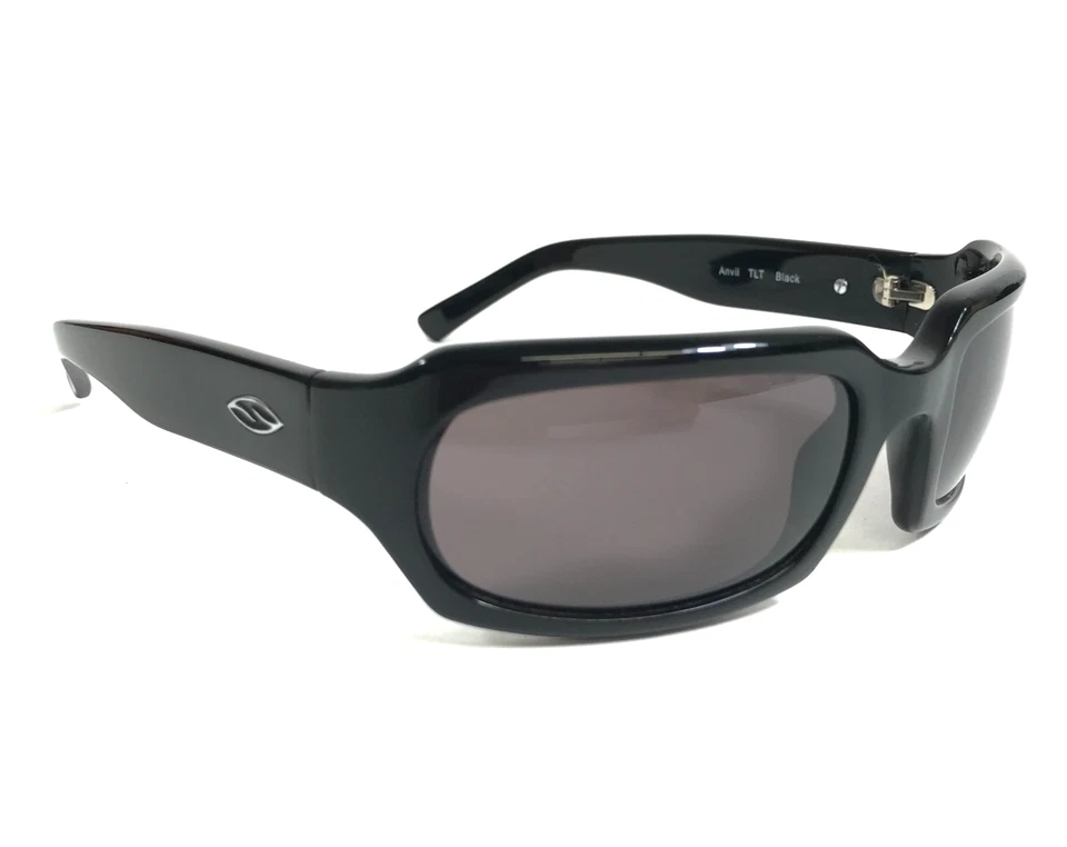 Gafas de sol Smith vintage yunque TLT negro brillante marcos envolventes con lentes moradas Foto 3 de 4