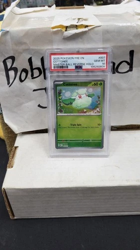 2025 COTTONEE MASTER BALL REVERSE HOLO PRISMATIC EVOLUTIONS POKEMON PSA 10 #007
