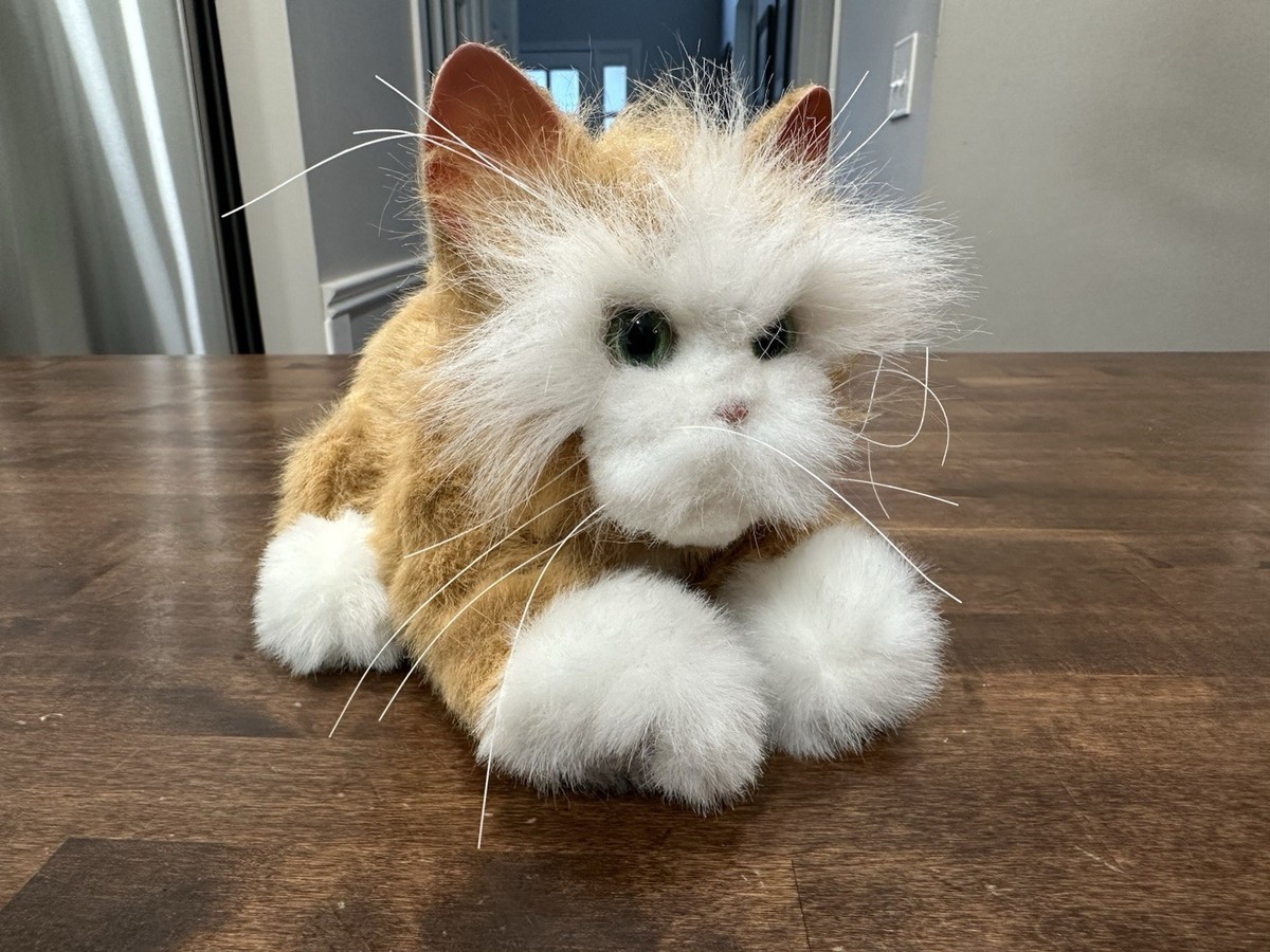 アンティーク cat ぬいぐるみ FurReal Friends Kitten Long Haired Cat Tiger Hasbro Vintage
