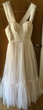 Pink Tulle Off The Shoulder Formal Long Bridesmaid/Prom Dress Size 1