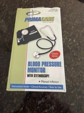 PRIMACARE BLOOD PRESSURE MONITOR WITH STETHOSCOPE DS-9197-BL nwb