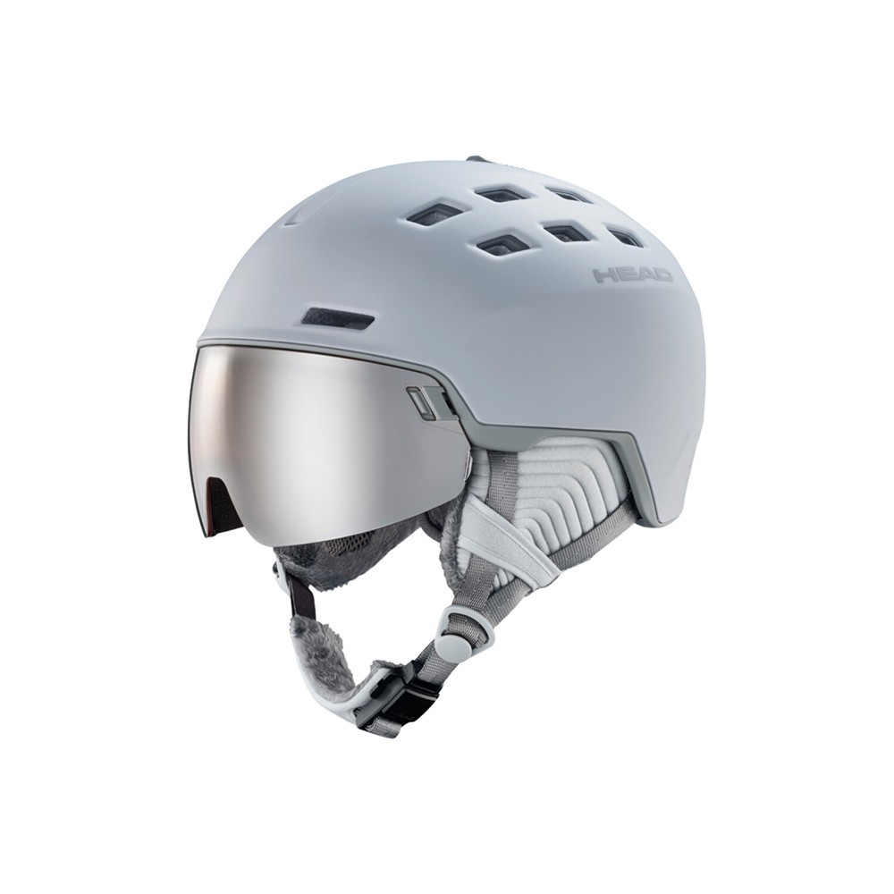 Casque de ski Rachel Grey pour planche à neige et sports d'hiver