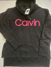 NWT Calvin Klein Sz Sm Cowl Neck Black Pullover Sweatshirt