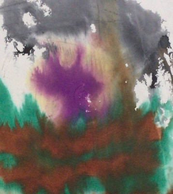 India Bindu Painting Watercolor Modern Art India Chakra Tantra 13 x 10.5 in 2007