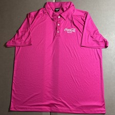 Coca-Cola Spiced Pink Polo Shirt Short Sleeve Size 2X / 2XL / XXL Made in USA