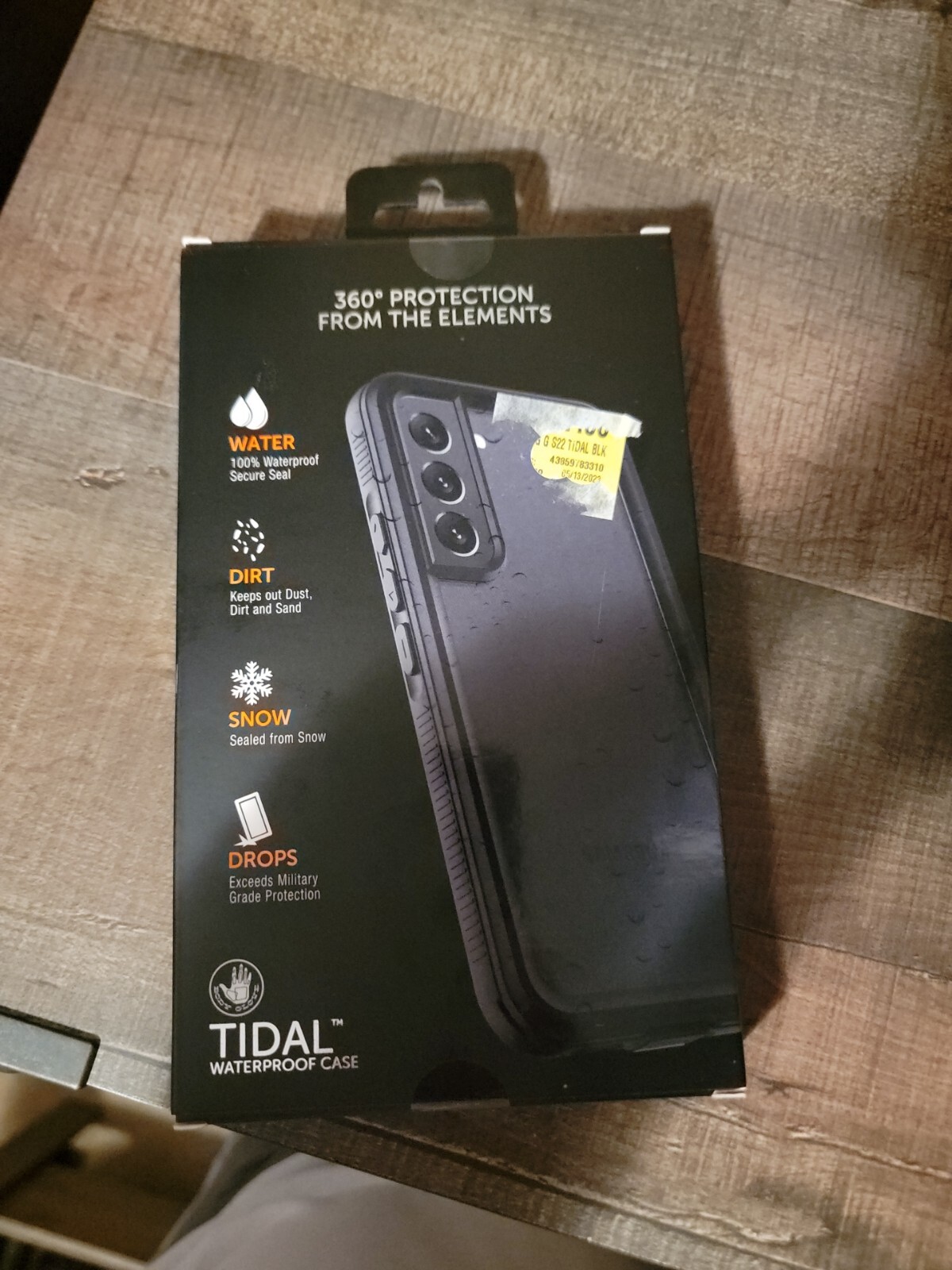 Samsung Galaxy S22 5G Black Tidal 100 Waterproof Body Glove Case NEW