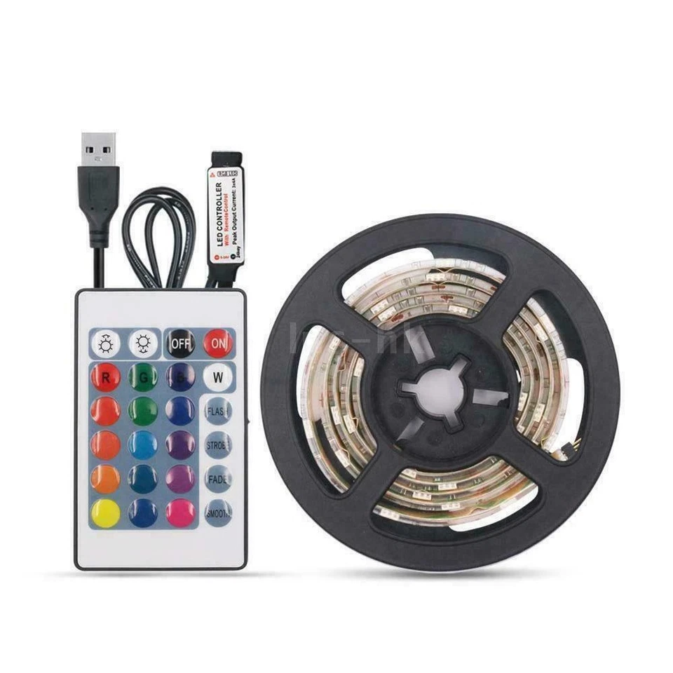 STRISCIA LED TV USB 2 METRI 20 COLORI A FANTASIA 5V ADESIVE - Immagine 2 di 2