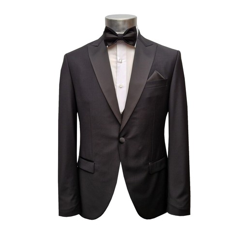 Festliche Herren Anzug mit Weste und Fliege Smoking Gr.60 Schwarz - Bild 8 von 10