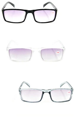 FADS & FASHIONS Myopia Tinted Correction Sunglasses Rectangular Retro Fashion Men's Womans NT55S