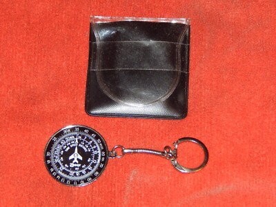 Vintage Ground Speed Index Time Distance Computer Metal Keychain