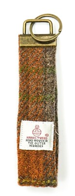 JHarris Tweed Schlüsselring Stoffschlaufe/flacher Schlüsselring Anhänger schottisches Geschenk Männer & Frauen.