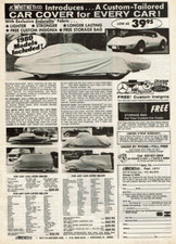 1980 Vintage Print Ad J.C. Whitney Co Introduces Custom-Tailored Car Cover Every