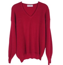St. Croix Shop USA🇺🇸MADE Knit Pullover Sweater Cotton Microfiber SMALL Red