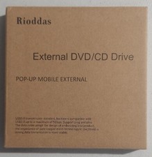Rioddas External DVD/CD Drive Model BT638 - USB 3.0 Pop-up Mobile External